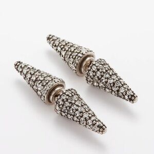 Balenciaga NEW Cagole crystal spiked earrings